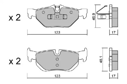 Комплект тормозных колодок (AISIN: BPBM-2006)